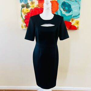 calvin klein 𖤓 black midi dress.